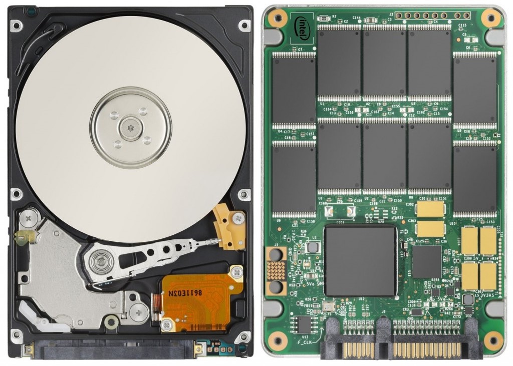 SSD и HDD диски в разрезе